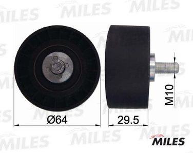 Miles AG02002 Ролик ремня ГРМ (с крепежным болтом) daewoo nexia/lacetti 1.4-1.6 - 1