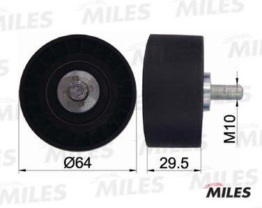 Miles AG02002 Ролик ремня ГРМ (с крепежным болтом) daewoo nexia/lacetti 1.4-1.6 - 2