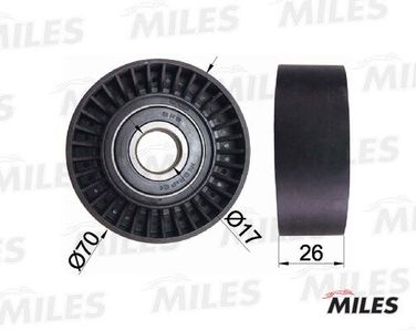 Miles AG03070 Ролик ремня приводного BMW e39/e46/e60/x5 m52/m54 - 1