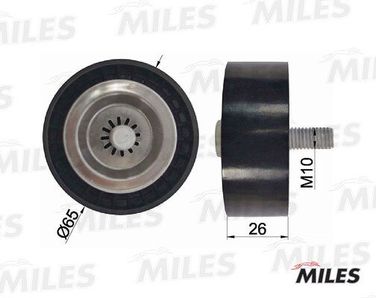 Miles AG03053 Ролик ремня приводного MB 2.2cdi 06- - 1