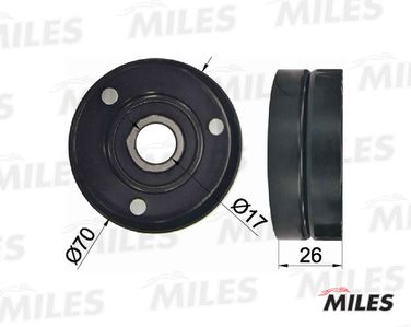 Miles AG03040 Ролик ремня приводного opel/gm - 2