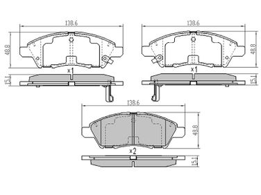 SAT STAY040NS140 Колодки тормозные FR nissan cube Z12 - 1