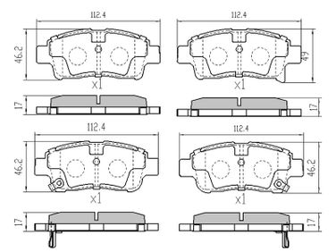 SAT ST0446552041 Колодки тормозные FR toyota platz, vitz,probox 00- | перед | - 1