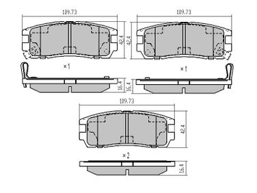 SAT ST897035266 Колодки тормозные RR isuzu trooper/opel monterey/great wall hover H3 - 1