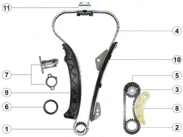 SAT TKTY433A Комплект цепи ГРМ toyota rav4 12- 3zr-fe - 2