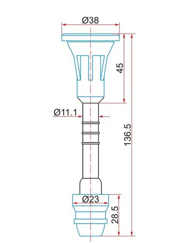 SAT ST224656N015 Наконечник катушки nissan QG# (22448-6n015) - 2