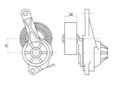 SAT ST-17540-54L00 Натяжитель приводного ремня suzuki grand vitara II 2,4 05- - 1
