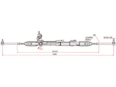 SAT ST577002B210 Рейка рулевая hyundai santa FE 09- LHD - 1