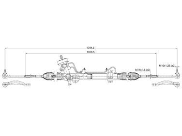 SAT ST577004L000 Рейка рулевая KIA rio/hyundai solaris 11- LHD - 1