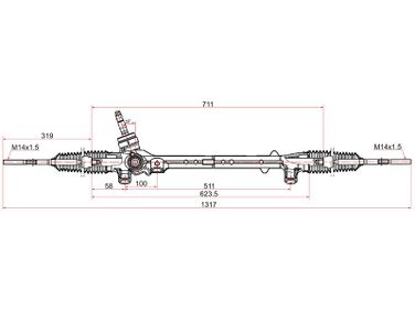 SAT STKD3132110A Рейка рулевая mazda CX5 11- LHD - 1