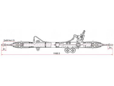 SAT ST-49200-EA015 Рейка рулевая nissan navara 05- LHD - 2