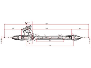 SAT ST48001EM02A Рейка рулевая nissan tiida 07- LHD - 1