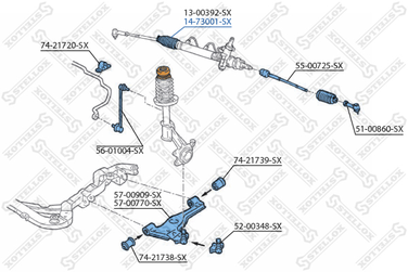 Stellox 14-73001-SX Пыльник рул. рейки Daewoo Nubira/Leganz | лев | - 3