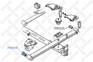 Stellox 79-98103-SX Втулка зад.рессоры Peugeot Boxer 94> | прав/лев | - 1