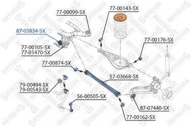 Stellox 87-05834-SX С/б зад. балки BMW E46 316-330 98> | прав/лев | - 1