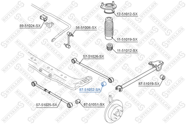 Stellox 87-51052-SX С/б зад. рычага пер. Hyundai Coupe 01> | перед | - 1