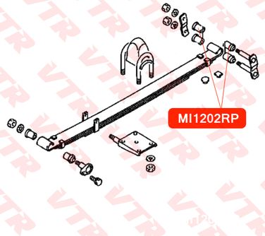 VTR MI1202RP Полиуретановая втулка рессоры задней подвески, верхняя - 2