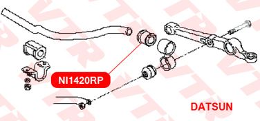 VTR NI1420RP Полиуретановая втулка тяги стабилизатора передней подвески, верхняя - 2