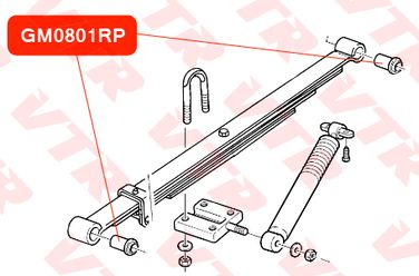 VTR GM0801RP Полиуретановый сайлентблок задней рессоры - 2