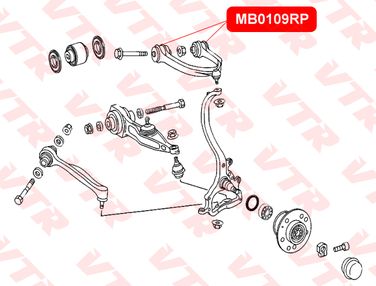 VTR MB0109RP Полиуретановый сайлентблок верхнего поперечного рычага передней подвески - 3