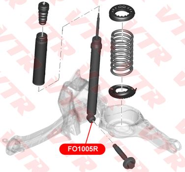 VTR FO1005R Сайлентблок амортизатора задней подвески - 3