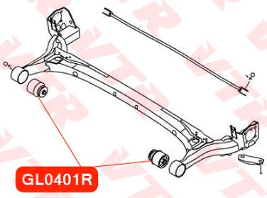VTR GL0401R Сайлентблок балки задней подвески - 2