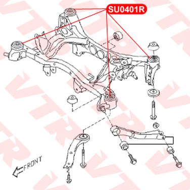 VTR SU0401R Сайлентблок балки задней подвески - 3