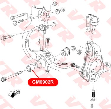 VTR GM0902R Сайлентблок поворотного кулака передней подвески, передний - 3