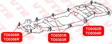 VTR TO0303R Сайлентблок рамы - 2