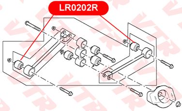 VTR LR0202R Сайлентблок траверсы задней подвески - 2