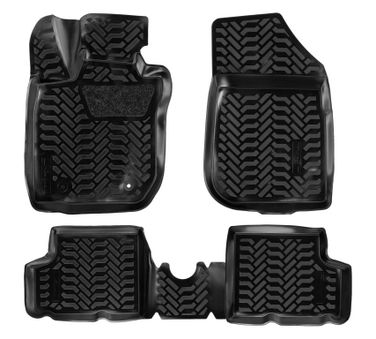 AIRLINE ACM-PS-53 Ковры в салон (3D с подпят.) для Renault Duster 2WD (11-15) компл. 4 шт., выс. борт, полимер., черн. - 1