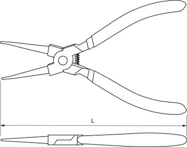 Thorvik IRSP180 Щипцы для стопорных колец «прямой сжим», 180 мм - 2