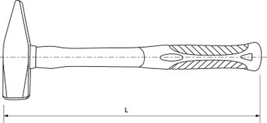 Thorvik PHH300 Молоток слесарный с фиберглассовой рукояткой, 300 гр. - 2