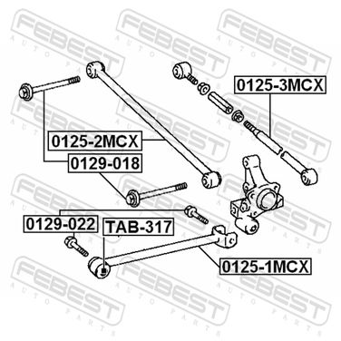 Febest 0129-022 Снят с производства Болт крепления подвески - 2