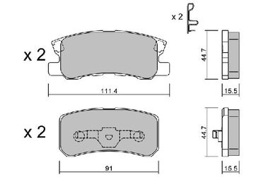 Aisin BPMI-2901 Комплект тормозных колодок | зад | - 1
