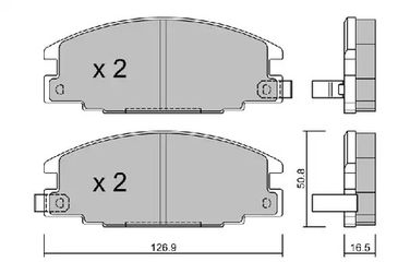 Aisin BPIS-1900 Комплект тормозных колодок - 2