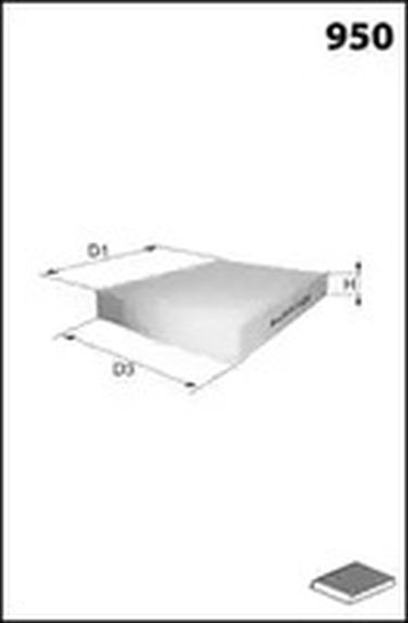 MECAFILTER EKR7353 Фильтр салона угольный - 1