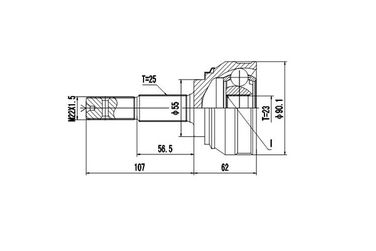 DYNAMATRIX DCV841078 Комплект ШРУСа | перед | - 1