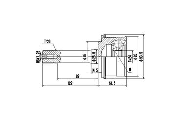 DYNAMATRIX DCV827002 Комплект ШРУСа | перед прав | - 1