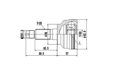 DYNAMATRIX DCV834010 Комплект ШРУСа | перед | - 1