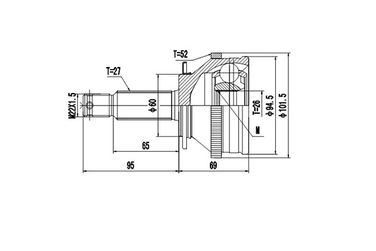 DYNAMATRIX DCV824091 Шарнирный комплект | перед | - 1