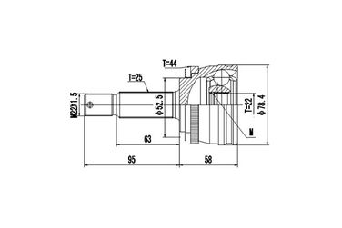 DYNAMATRIX DCV824065 Комплект ШРУСа | перед | - 1