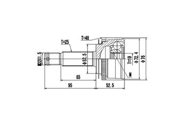 DYNAMATRIX DCV824041 Комплект ШРУСа | перед | - 1