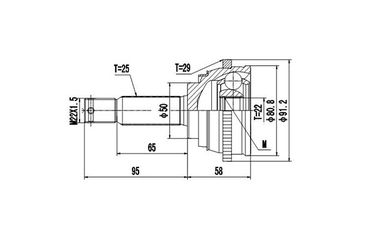 DYNAMATRIX DCV824002 Шарнирный комплект | перед | - 1