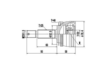 DYNAMATRIX DCV824046 Комплект ШРУСа | перед | - 1