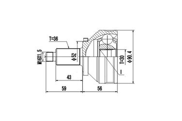 DYNAMATRIX DCV803024 Комплект ШРУСа | перед лев | - 1