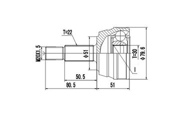 DYNAMATRIX DCV803007 Комплект ШРУСа | зад | - 1