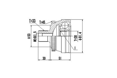 DYNAMATRIX DCV803009 Комплект ШРУСа | зад | - 1
