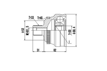 DYNAMATRIX DCV803012 Комплект ШРУСа | зад | - 1