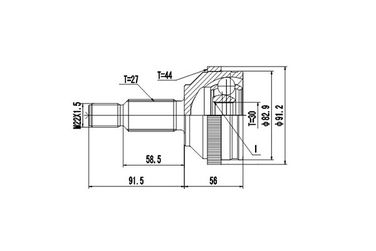 DYNAMATRIX DCV818023 Комплект ШРУСа | перед | - 1